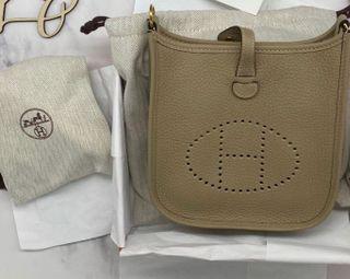 Hermes mini Evelyne 16 風衣灰金扣 Hermes mini Evelyne 16 風衣灰金扣