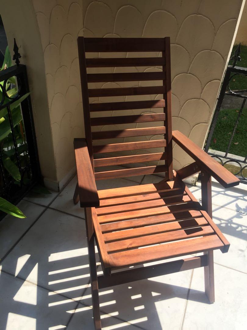 IKEA foldable patio chair, Furniture & Home Living, Outdoor Furniture