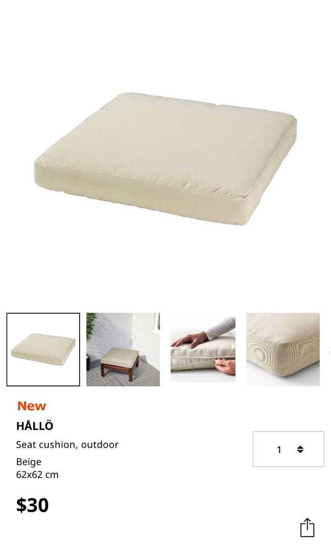 Ikea Hallo 6x outdoor cushions for Applaro furniture, Furniture & Home