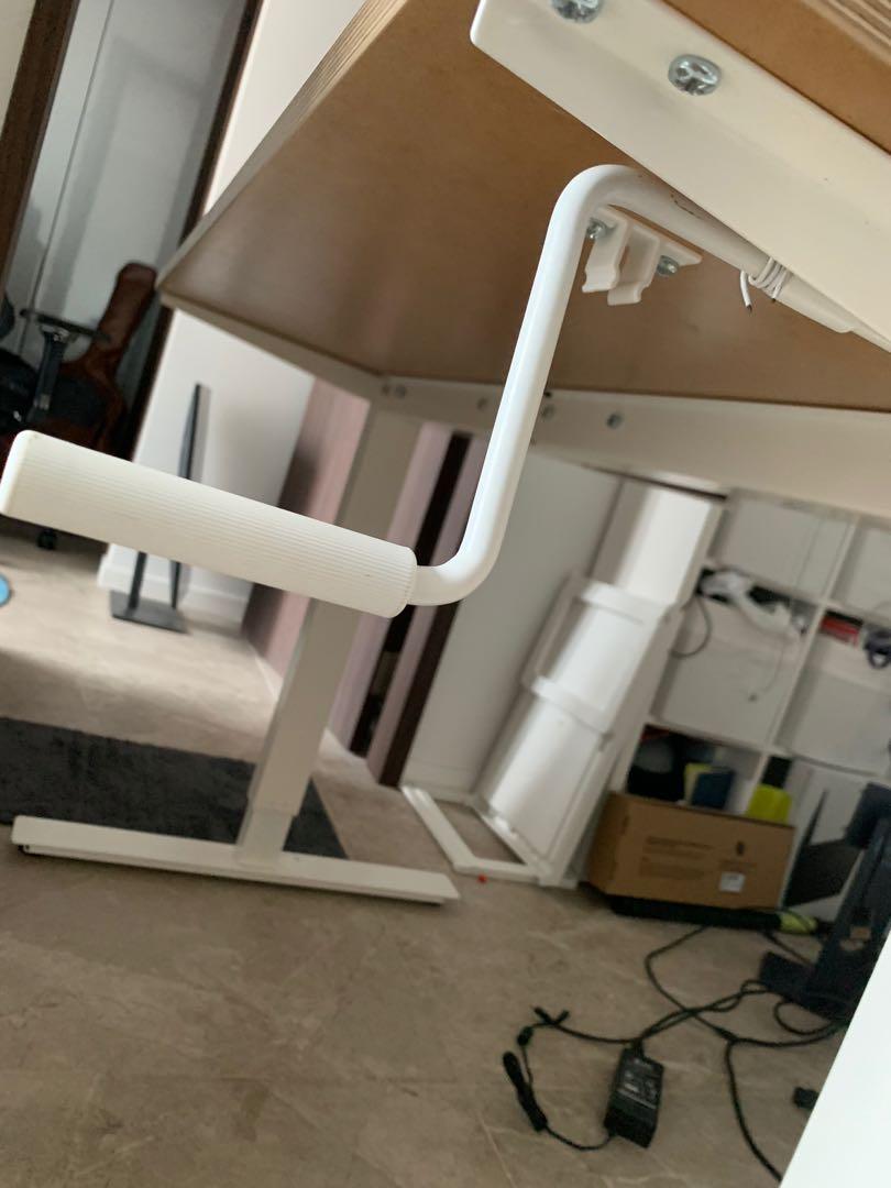 IKEA standing desk (manual), Furniture & Home Living, Furniture, Tables