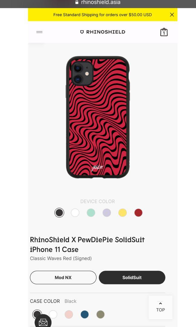 iPhone 11 Pewdiepie Rhinoshield Solidsuit Case, Mobile Phones & Gadgets,  Mobile & Gadget Accessories, Cases & Sleeves on Carousell