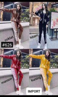KODE 9. Stelan rajut premium CHANEL #626 @188.000 Bahan rajut tebal ld84-100 pjng celana 90cm  fit L IMPORT