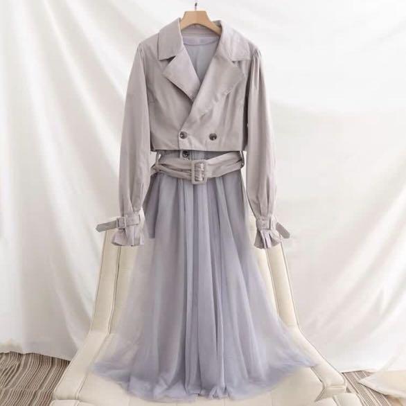 日本貴牌la belle etude原單淺紫色紗裙, 女裝, 連身裙& 套裝, 晚裝