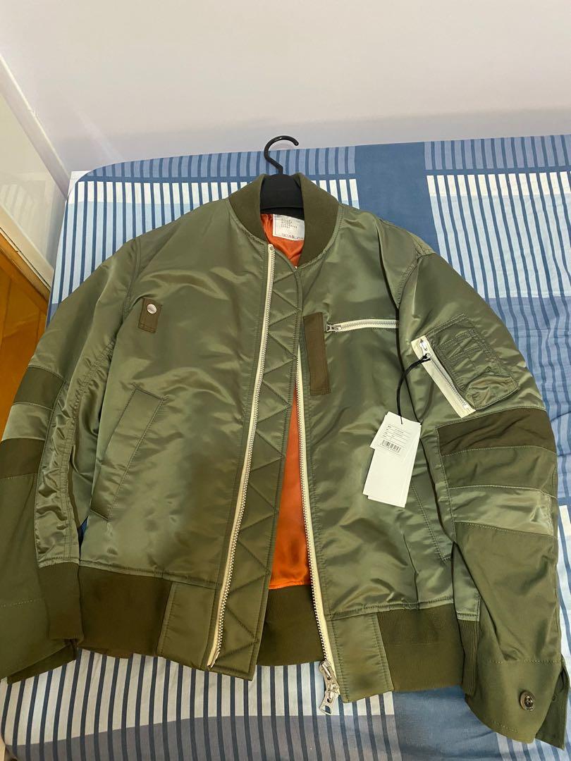Sacai bomber MA1 jacket, 男裝, 外套及戶外衣服- Carousell