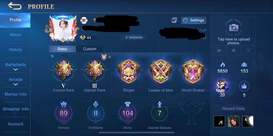 Mobile Legends Account Rm 130 Video Gaming Video Games On Carousell