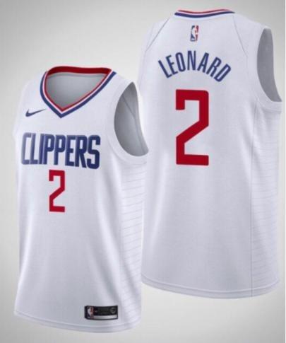Nike Nba Clippers Kawhi Leonard 白色洛杉磯快艇隊聯盟板球衣cw3594 100 男裝 運動服裝 Carousell