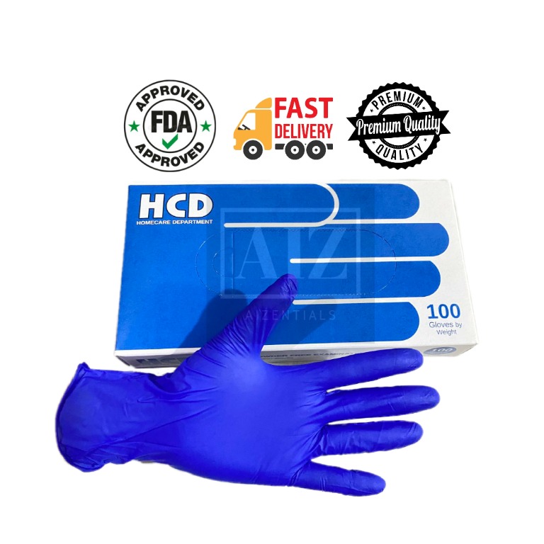 HCD Nitrile Gloves XS/S/M/L, Health & Nutrition, Medical Supplies