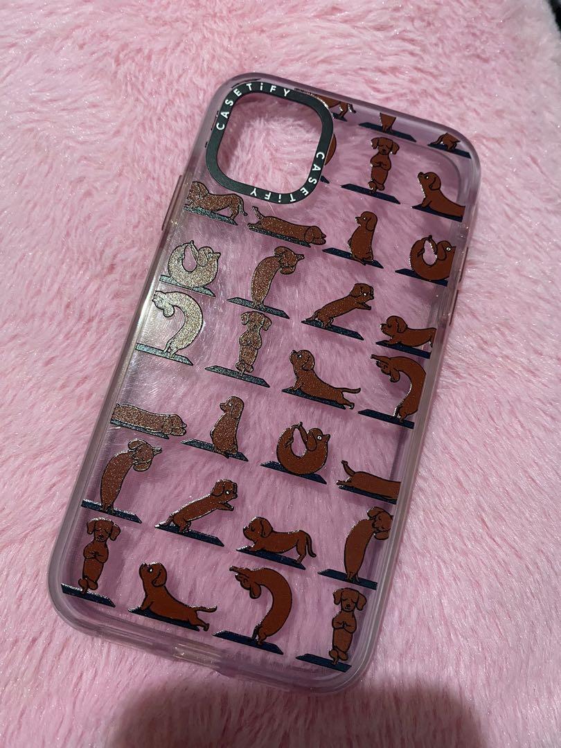 Original Casetify Iphone 11 Case Dachshund Yoga In Sheer Purple Mobile Phones Gadgets Mobile Gadget Accessories Cases Sleeves On Carousell