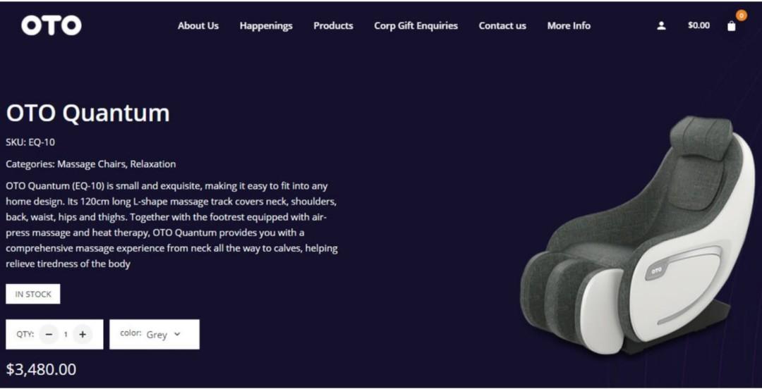 OTO Massage Chair Brand New AMEX PROMOTIONAL GIFT Health