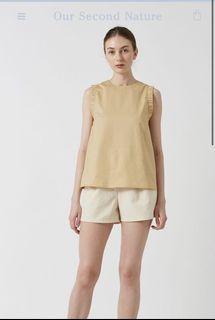 Our second nature OSN Cotton Gathered Sleeve Top