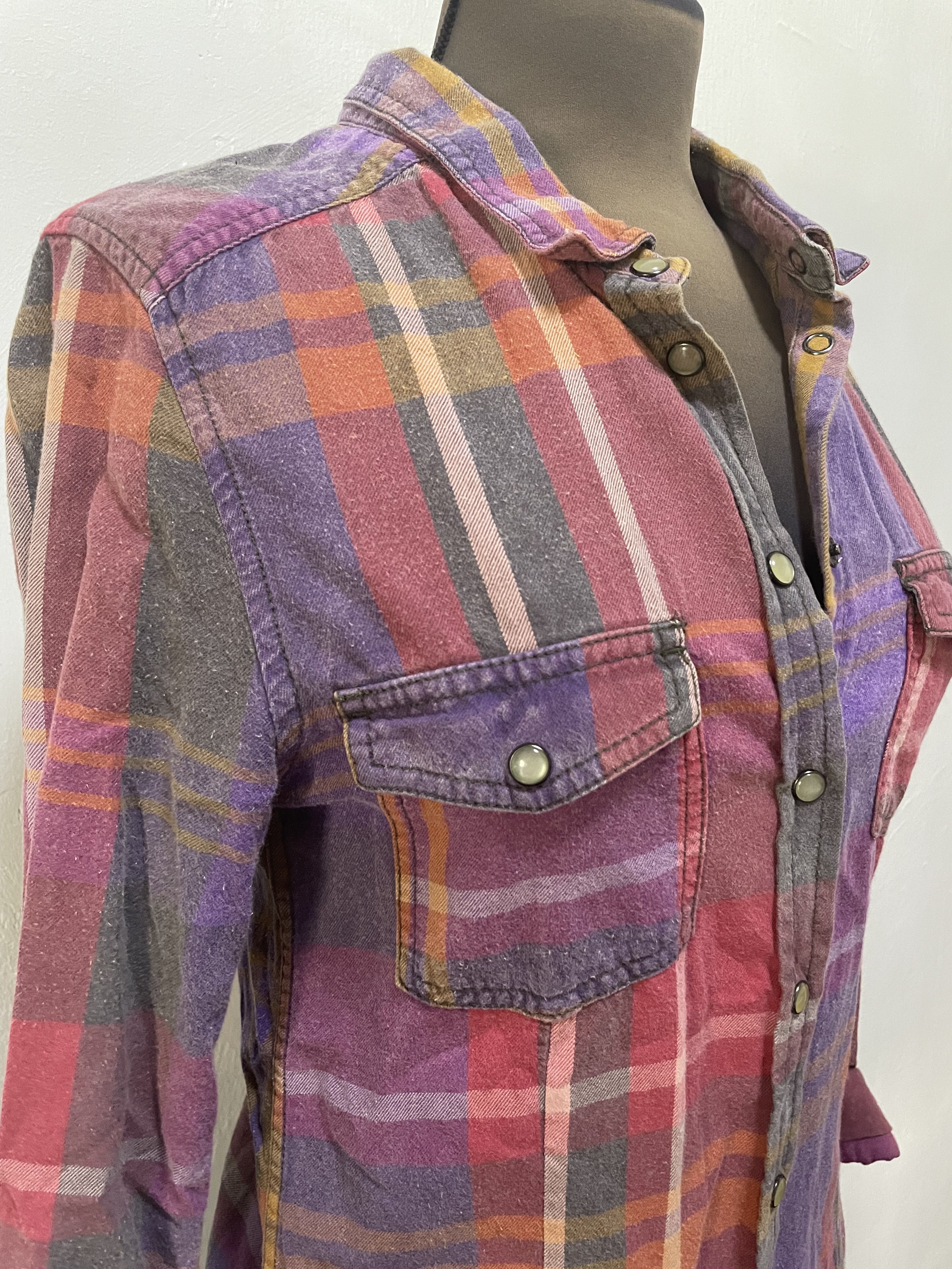 Pastel Flannel Shirt, Women's Fashion 