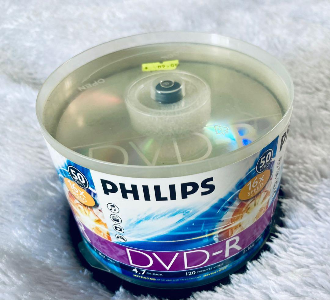 PHILIPS DVD-R CDs Pack (Category: Hard Disks & Thumbdrives) located in Makati City. Submitted by VersatileBabe (Listing ID 1101256208, Image 1). Description: Originally $89 = ₱4,498.10 Bought in HK.😍 Do buy this pack of CDS already. 😘 This is a steal! Huge discount!😍 #julysweldo .
