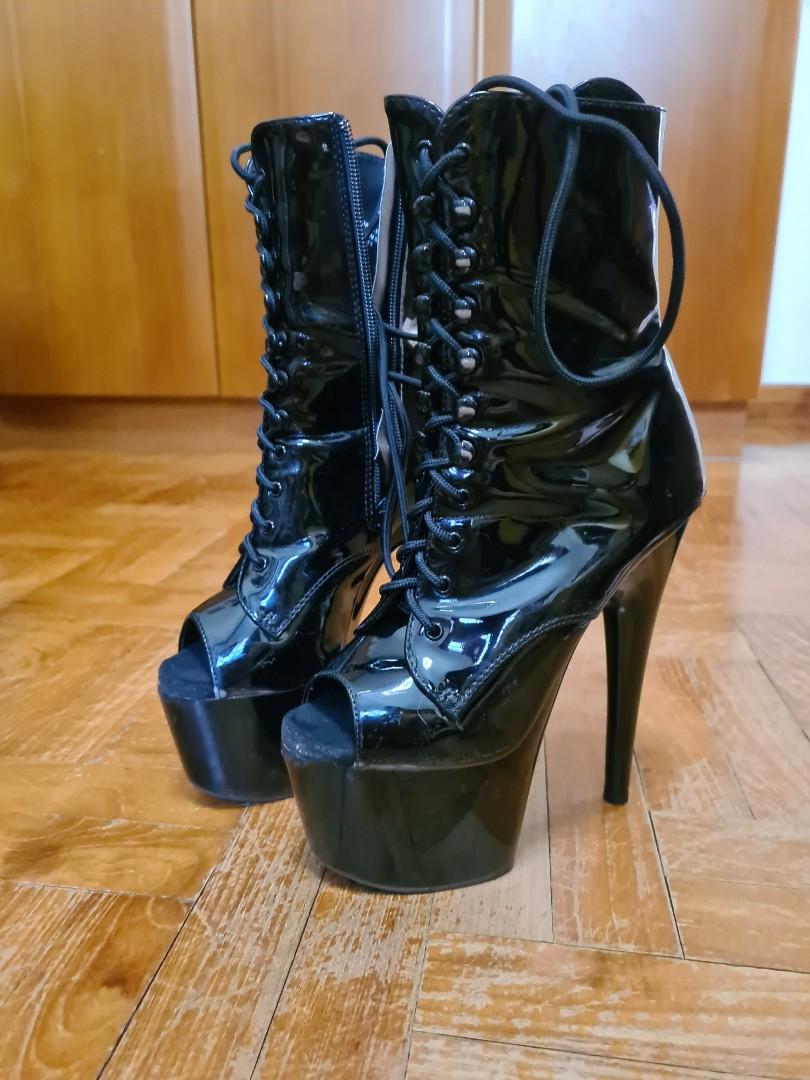 Pleasers Adore 1021 Black Boots Women s Fashion Footwear Boots on Carousell