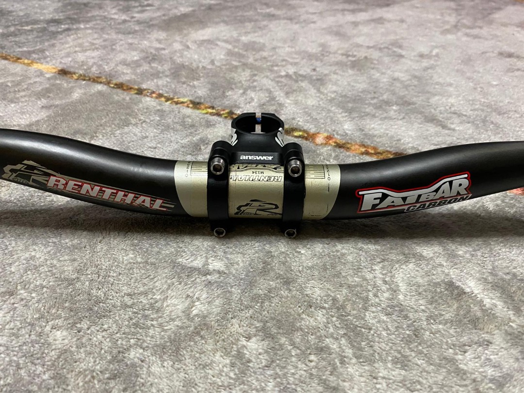 Renthal carbon bar with answer stem set, Sports Equipment, Bicycles