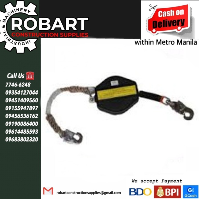 Retractable Wire Rope Fall Arrest, Commercial & Industrial ...