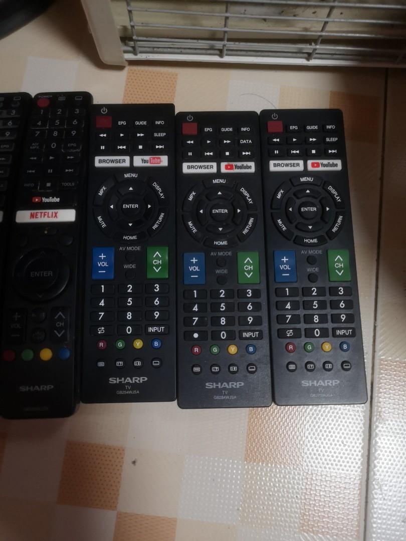 Sharp android tv remote control (Category: TV Parts & Accessories) located in Santa Maria. Submitted by gabo.h (Listing ID 1101307438, Image 1). Description: original sharp android tv remote control we have also remote for sharp smart tv.