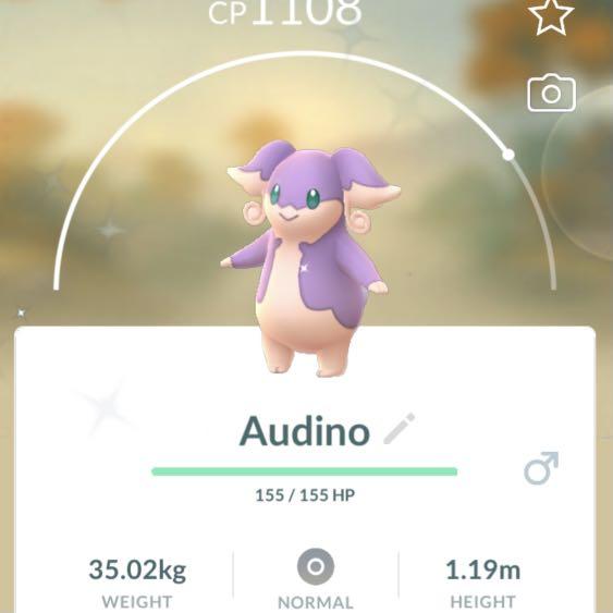 Shiny Audino Pokemon Go Ios Android Video Gaming Gaming Accessories In Game Products On Carousell