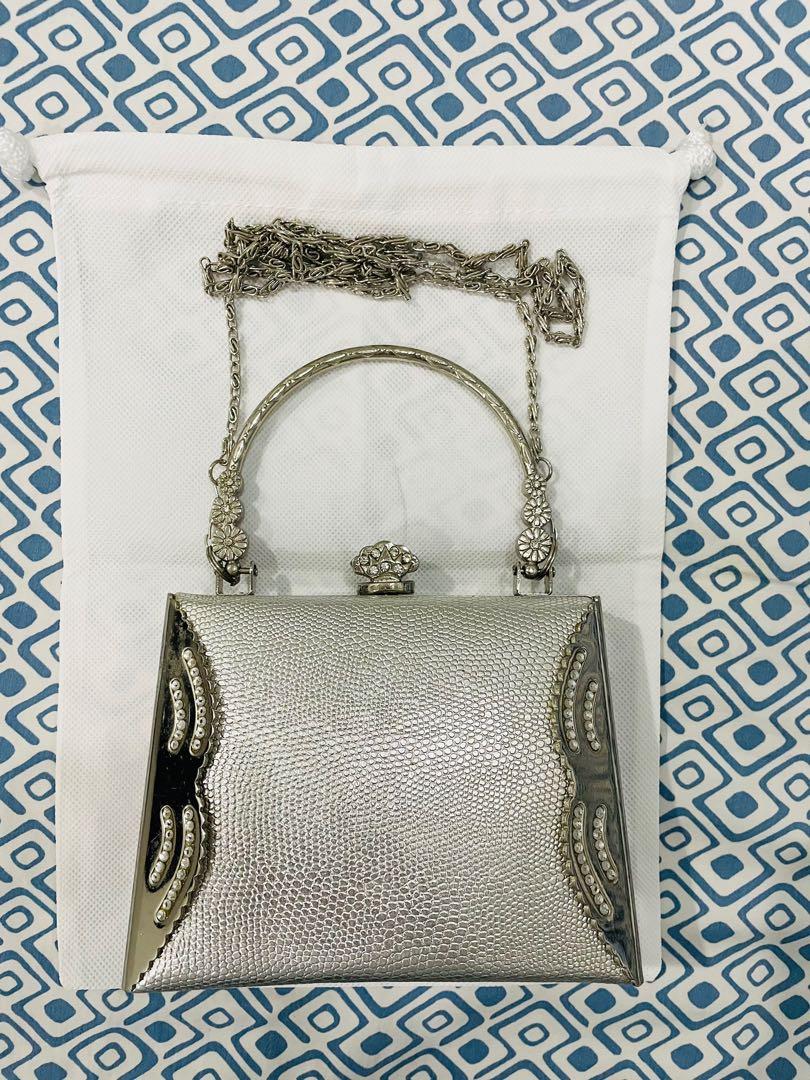 silver occasion bag