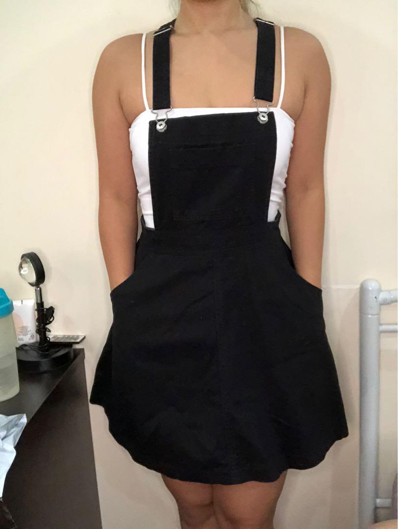 Black jumpsuit skirt clearance