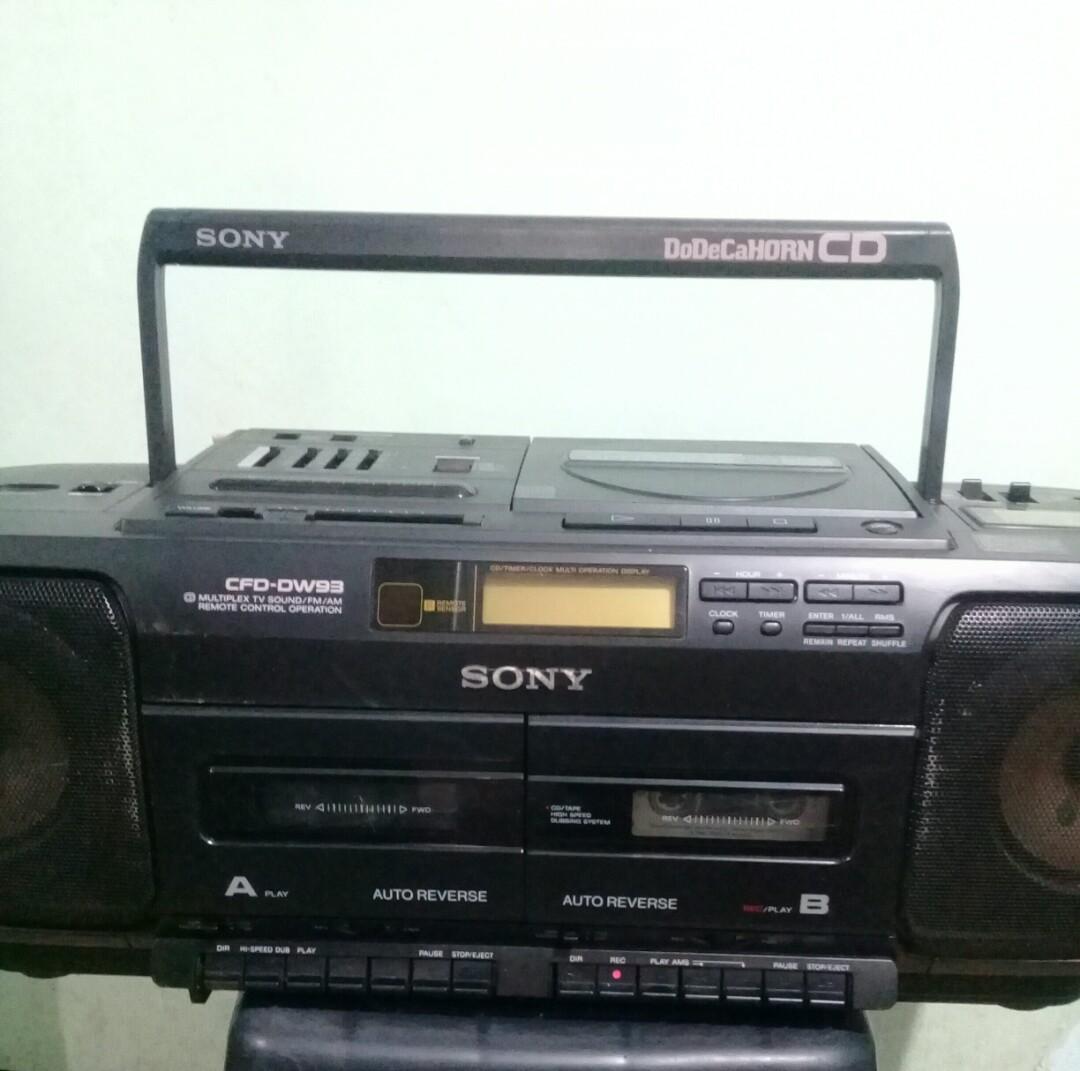 SONY CDラジカセ ドデカホーン CD ラジオ カセットB 動作確認出来ました。 - オーディオ機器
