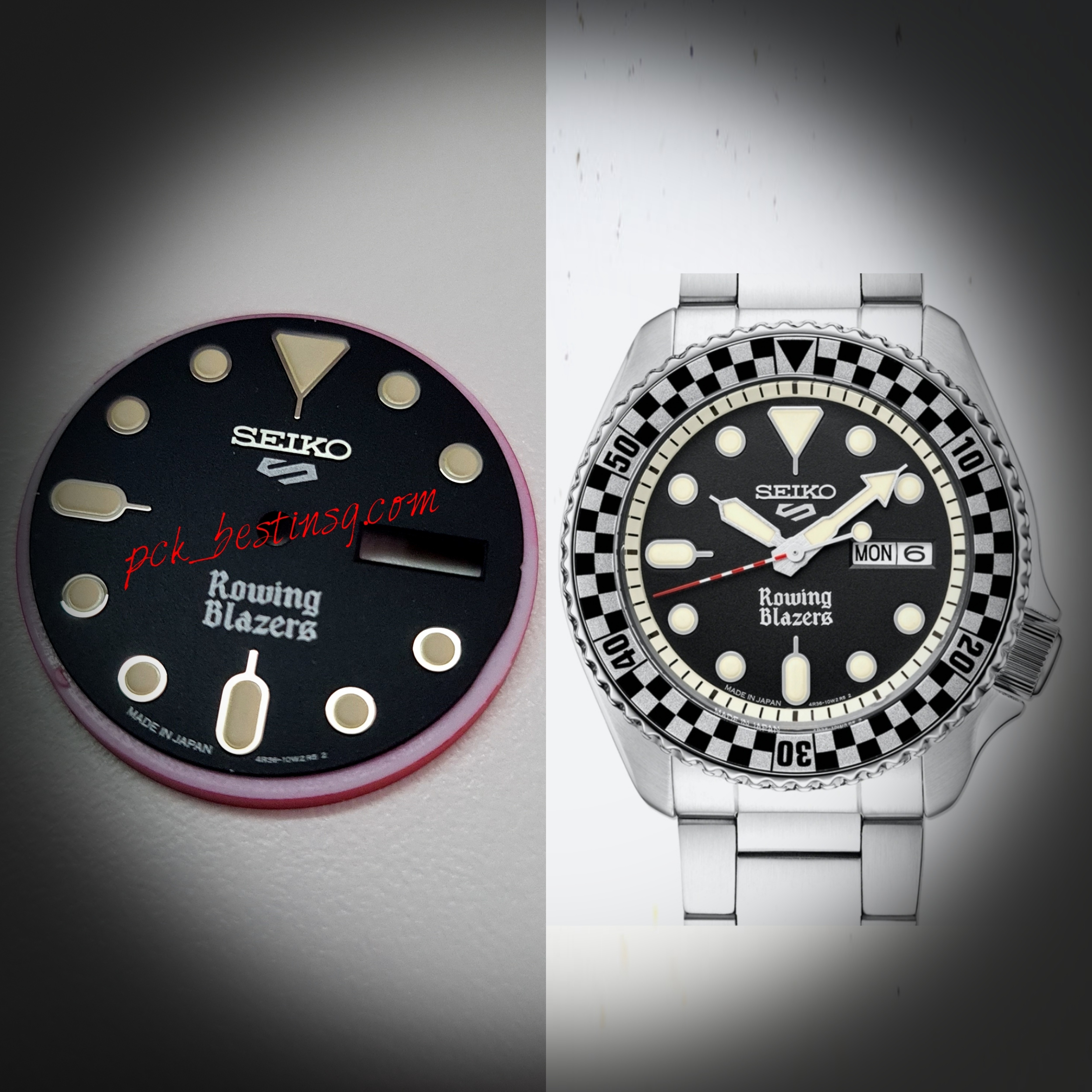 Star Buy 100% Authentic Parts SEIKO 5 X Sport SRPG 49 Rolling Blazers  Limited Edition Dial .100% ORIGINAL SEIKO PARTS . Hand sets available sold  separately pm for price. No trade