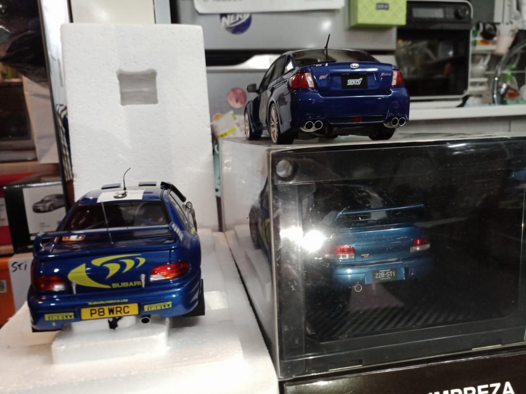 Subaru impreza wrx sti blue team wrc 22b by autoart 1:18 gc8 by ig