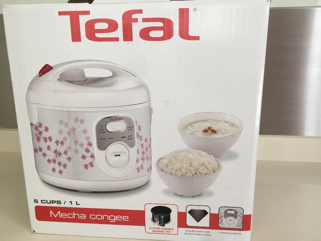 Tefal 1L 6 Cup Rice Steamer / Congee Cooker, TV & Home Appliances