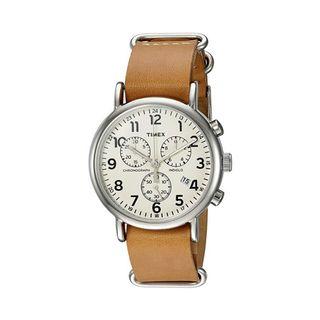 Timex 手錶 Men's Weekender Chronograph 40mm Leather Strap Tan #Lalamove #MTRtaiwai