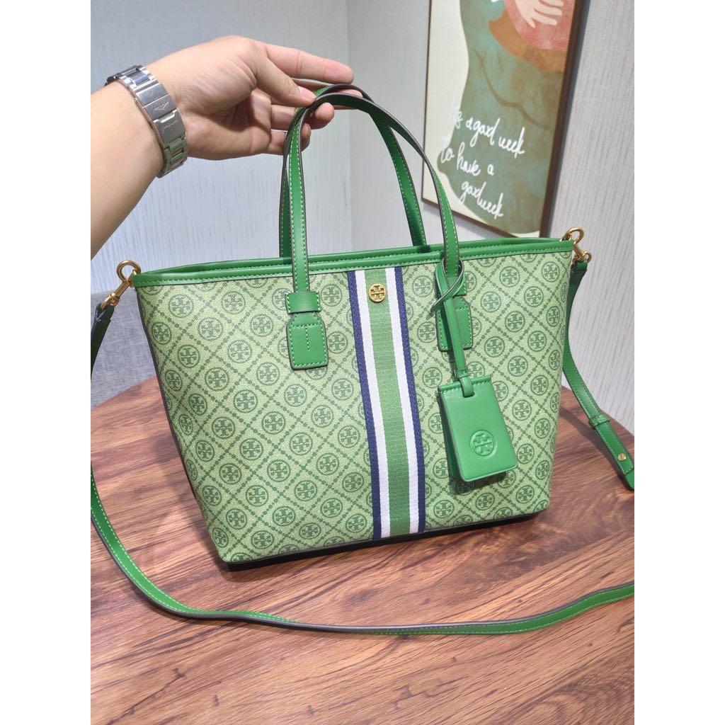 Tory Burch T Monogram Coated Canvas Small Tote