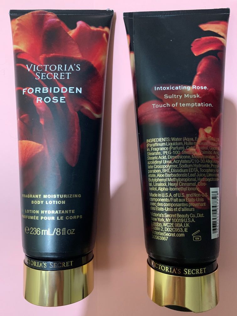 heroïsch Uithoudingsvermogen uitgebreid Victoria's Secret Forbidden Rose Body Lotion, Beauty & Personal Care, Bath  & Body, Body Care on Carousell