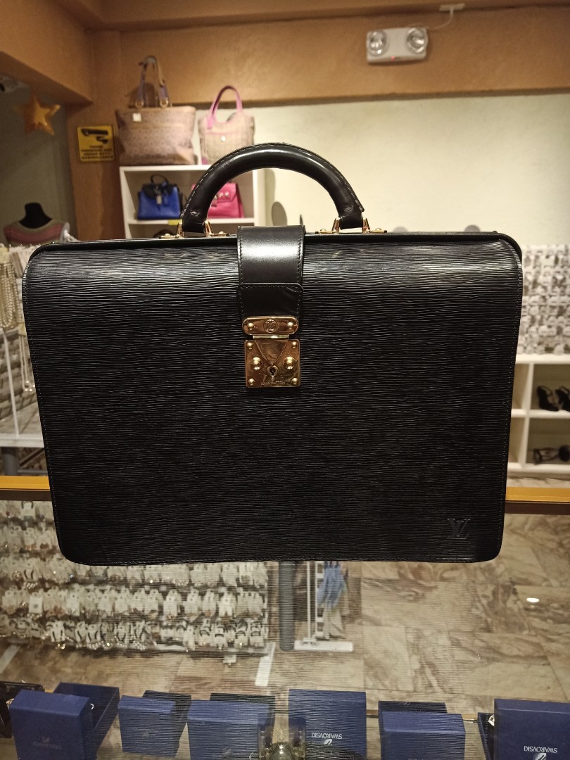 Vintage louis vuitton serviette fermoir black Epi leather briefcase  handbag, Luxury, Bags & Wallets on Carousell