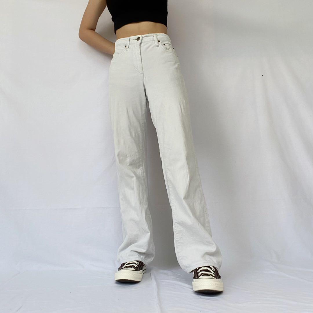 And other stories & cotton stretch corduroy trousers in off white - CREAM -  ShopStyle