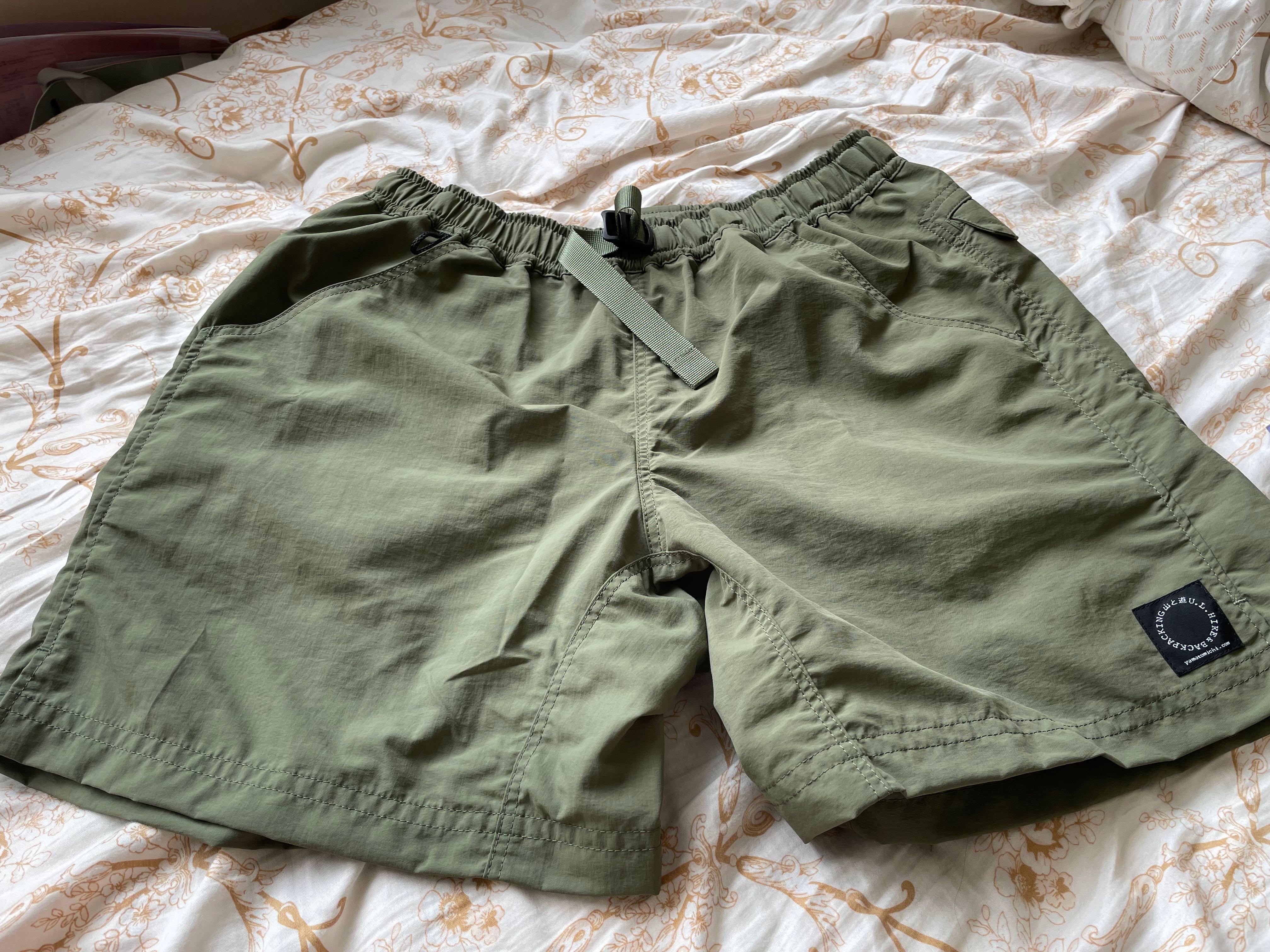 Yamatomichi 山と道5 pocket shorts L size Olive Man, 男裝, 褲＆半截 