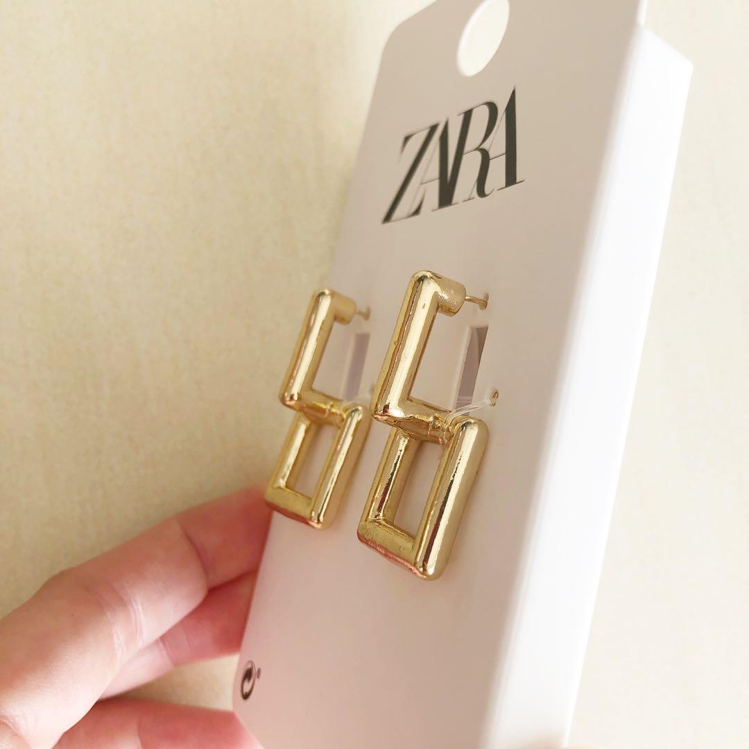 Square earrings zara shop
