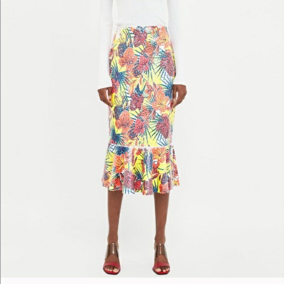 sequin pencil skirt zara