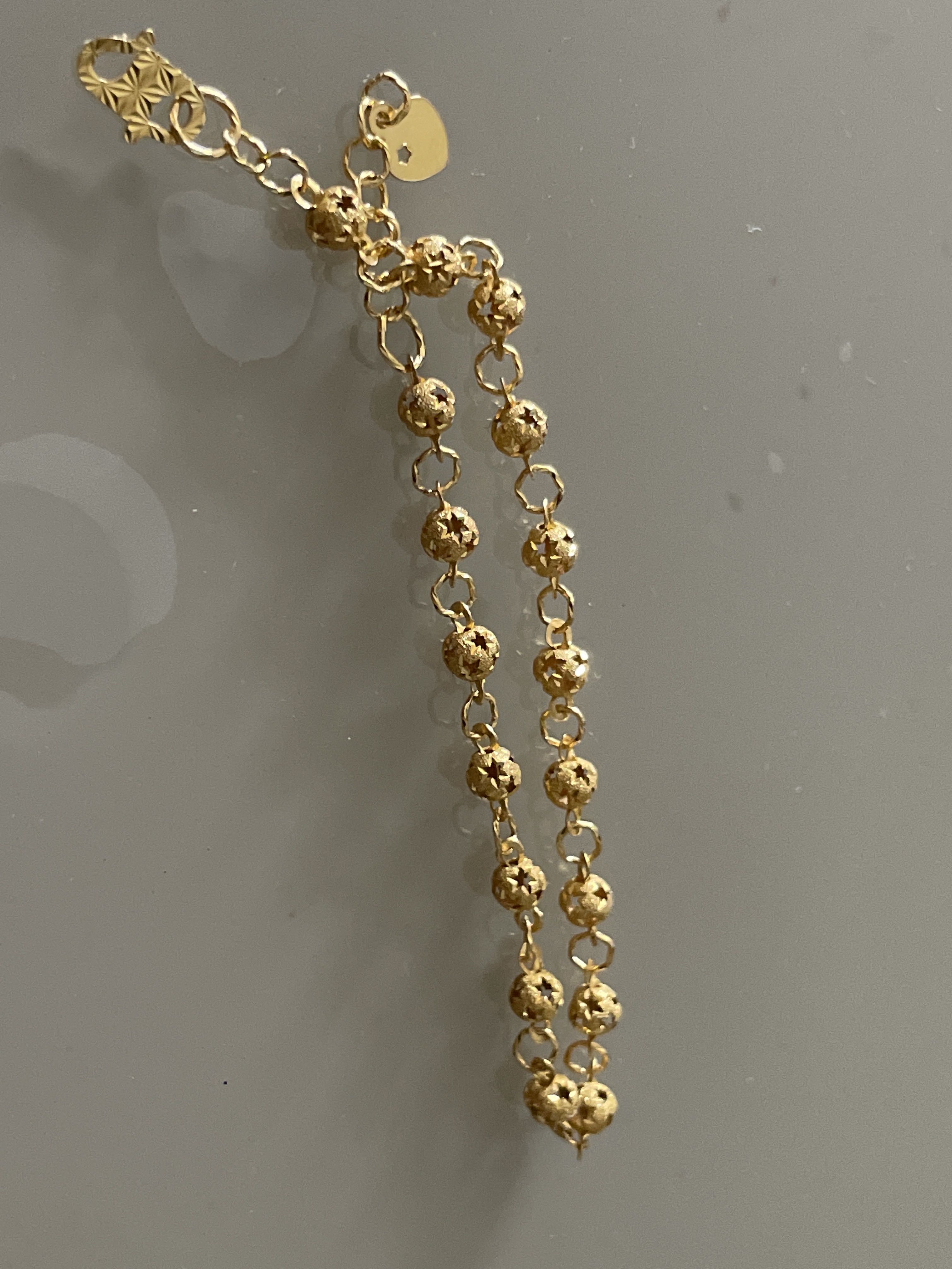 Gold ball online chain bracelet