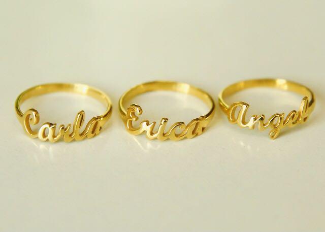 Gold ring for women with name sale