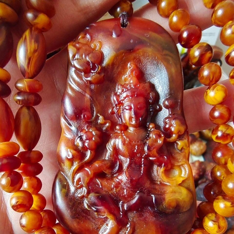 綠度母觀音吊墜藏傳開光結緣手工雕刻龍涎香灰琥珀 興趣及遊戲 收藏品及紀念品 宗教物品 Carousell