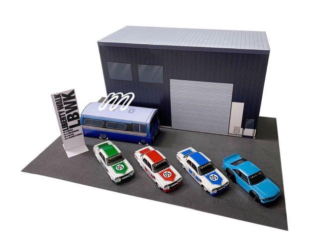 罕有 Liberty Walk Lbwk 紙模型連四架車仔paper Model Diorama 1 64 With 4 Cars Mazda Rx3 Nissan Skyline Gtr Kpgc10 興趣及遊戲 玩具 遊戲類 Carousell