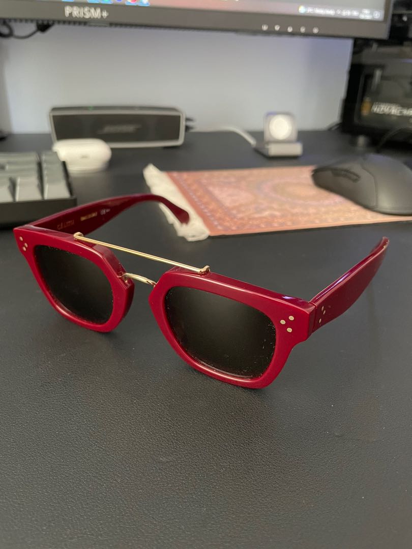 red celine sunglasses