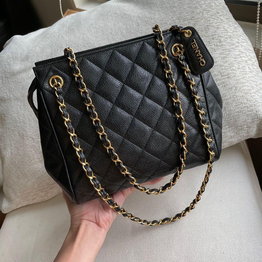 SOLD**AUTHENTIC CHANEL Caviar Shoulder Tote Bag 24k Gold Hardware ❤️,  Luxury, Bags & Wallets on Carousell