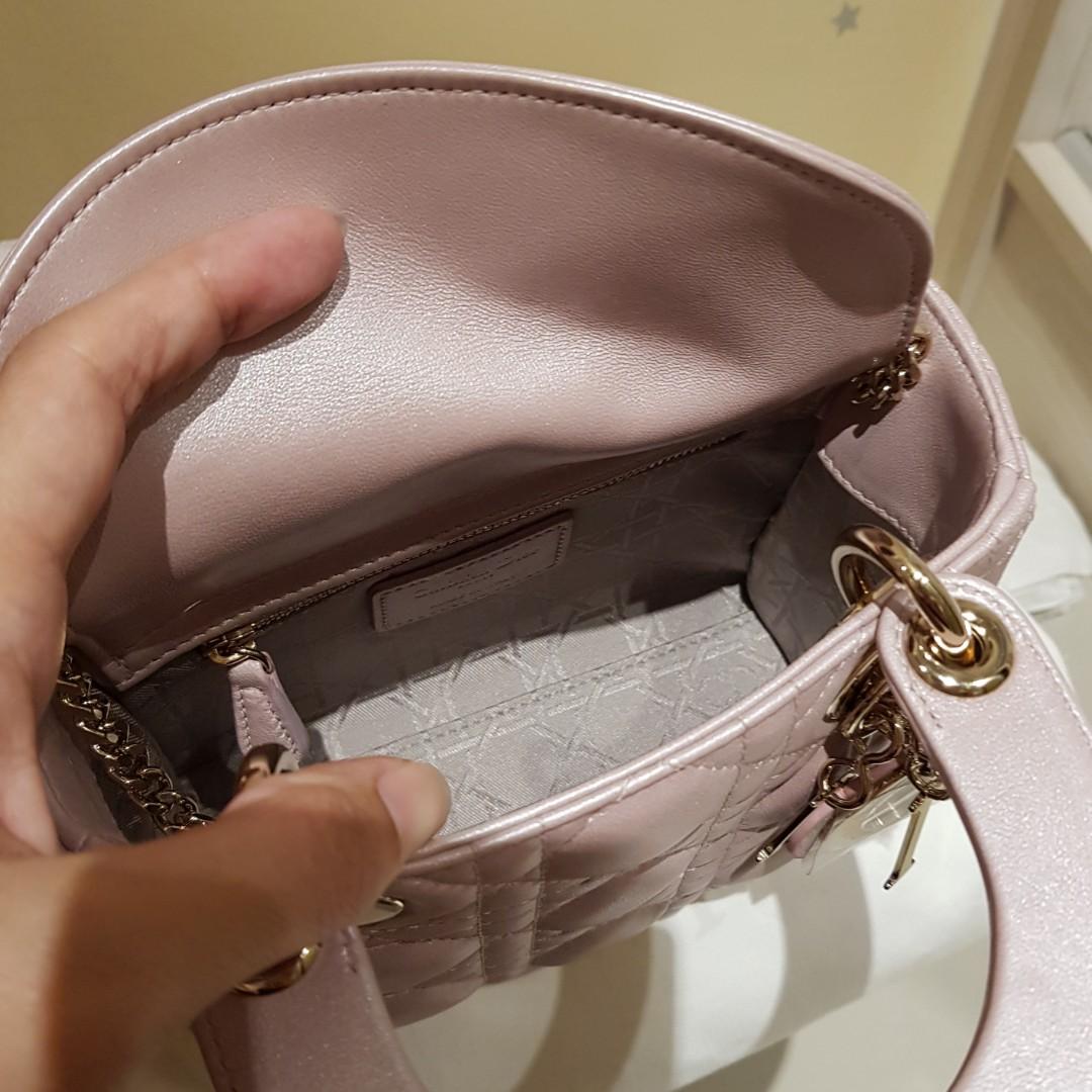 Lady Dior Mini in Pearl Grey Luxury Bags  Wallets on Carousell