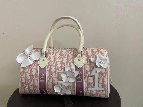 Best Authentic Christian Dior Pink Canvas/leather Monogram Flower 'girly Boston  Bag' for sale in Pensacola, Florida for 2023