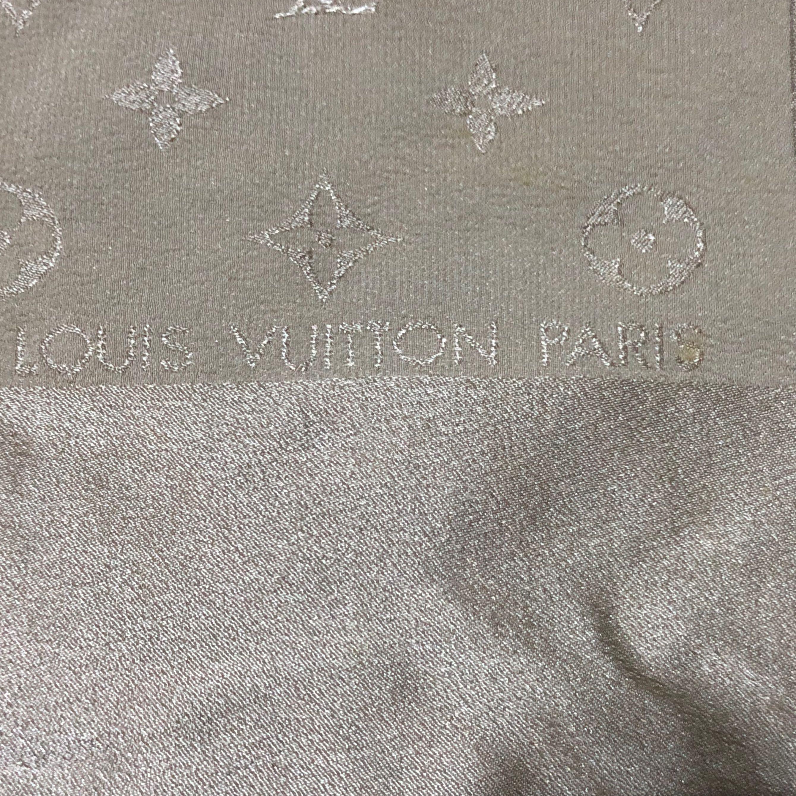 Authenticated Used Louis Vuitton Carre Monaco Scarf Monogram Black