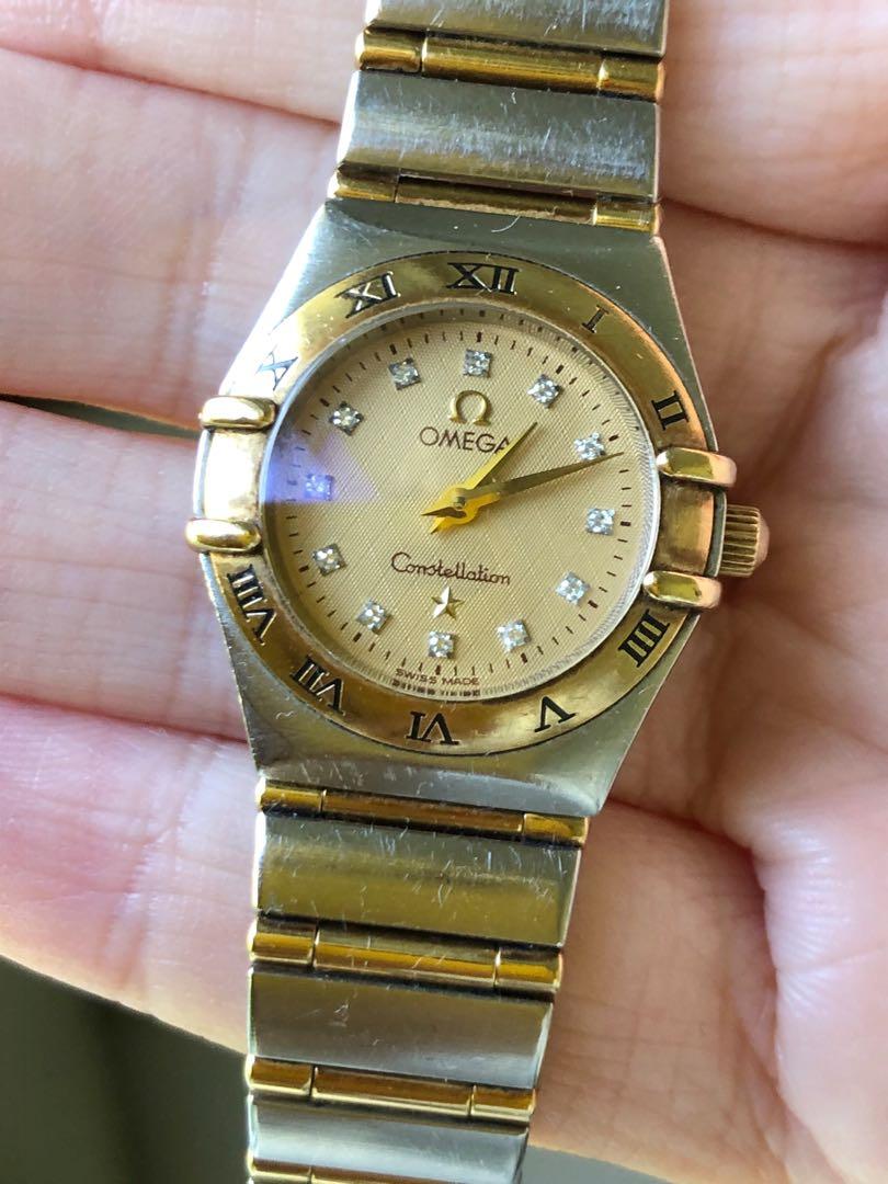 Authentic omega 18K gold diamond watch Luxury Watches on Carousell