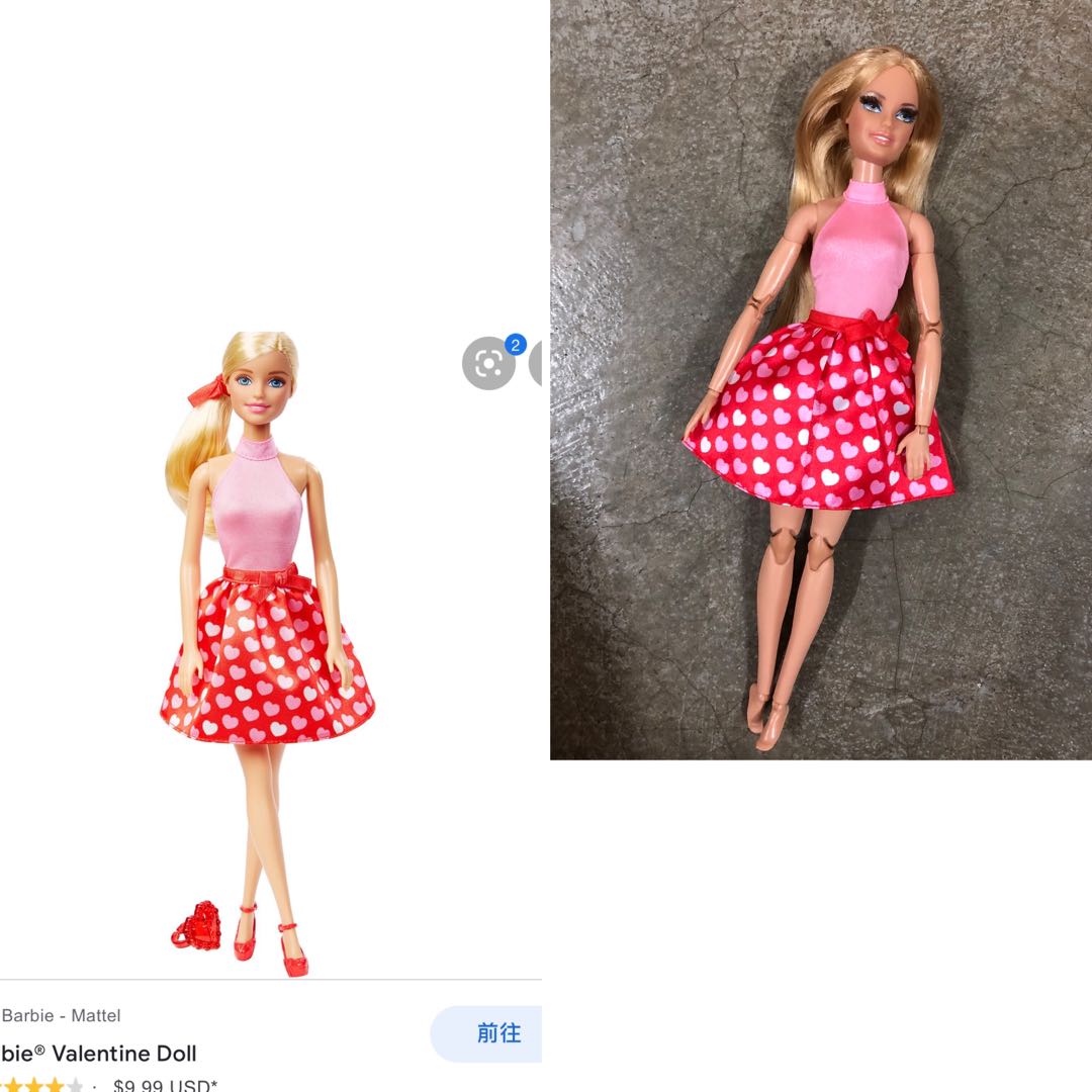 Barbie valentine clearance doll