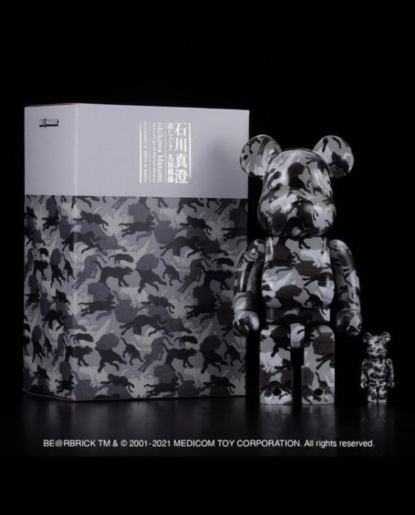 BEARBRICK 石川真澄「猫しぐさ 名採模様」 100% ＆ 400% be@rbrick