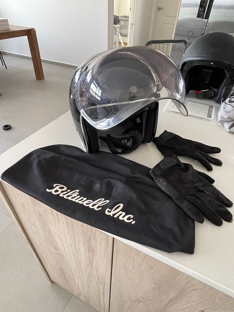 ビルトウェル ボナンザ サイズM BONANZA ジェットヘルメット - GLOSS BLACK - Biltwell