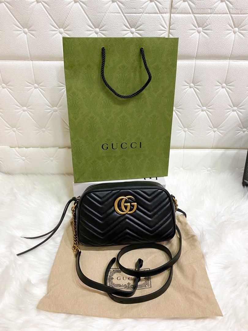 Gucci black hotsell marmont camera bag