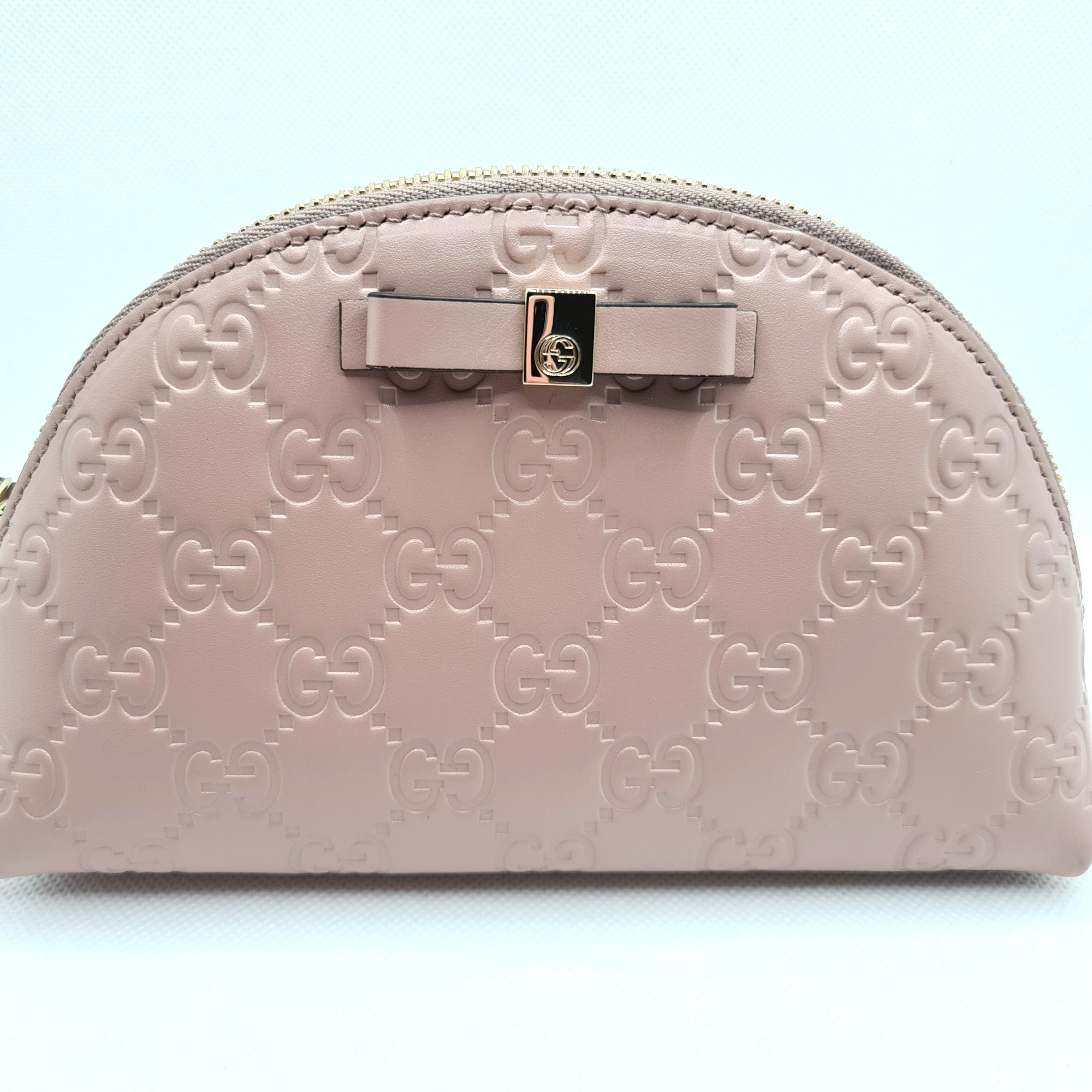 FINAL SALE Brand New Gucci Cosmetic Pouch in Nude. 100 Authentic